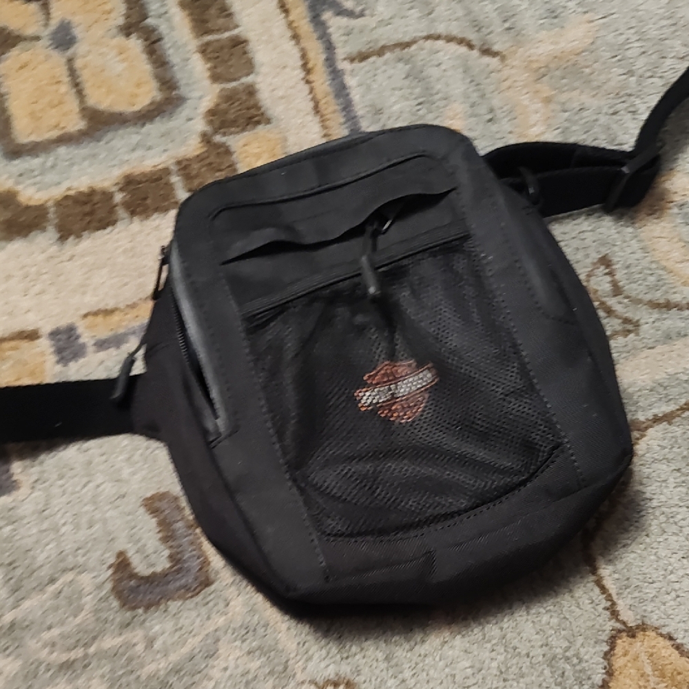 Harley-Davidson Black Crossbody Mesh Utility Bag